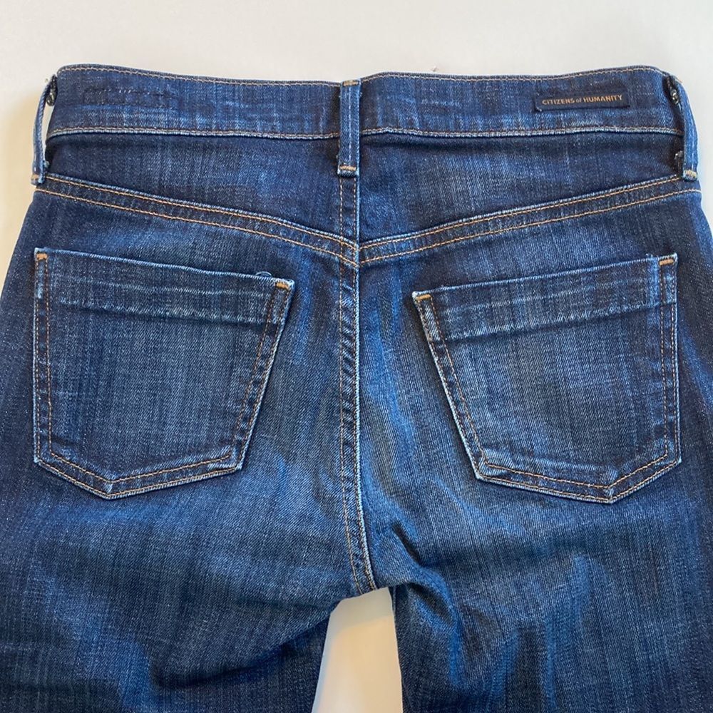 👖 Citizens of Humanity Crop Jeans Dark Wash Size 24 - Picture 3 of 13